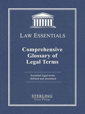 cover image of Comprehensive Glossary of Legal Terms, Law Essentials
